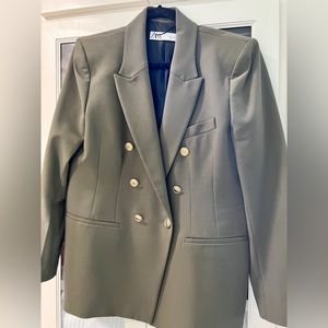 Zara Double Breasted Blazer (deep green)